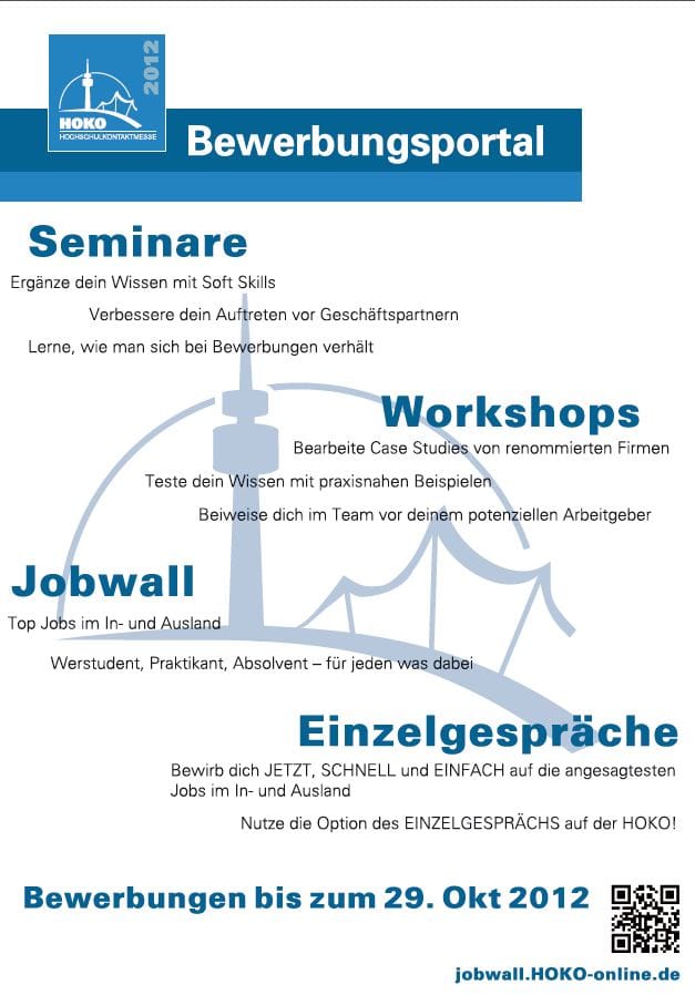 HOKO Seminare, Workshops und Jobwall