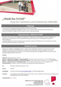 TRAIN the TUTOR Flyer