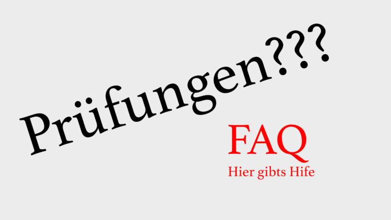 FAQ zu den Prüfungen im Sommersemester 2020