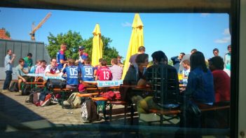 Weißwurstfrühstück 2014 - Blick aus dem Treppenhaus