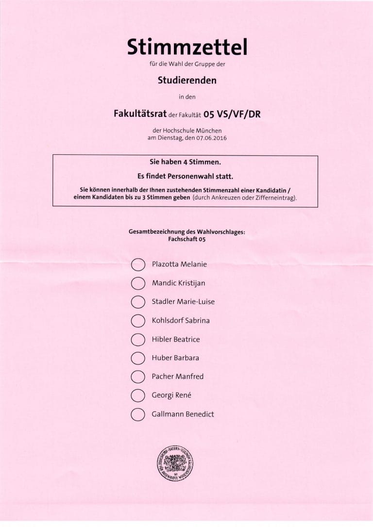 Hochschulwahl 2016: So wird gewählt!