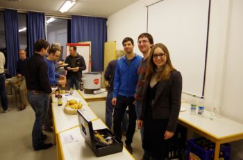IDV-Veranstaltung Januar 2015 - die Helfer Siegmar, Markus und Nadia (v. l. n. r.)