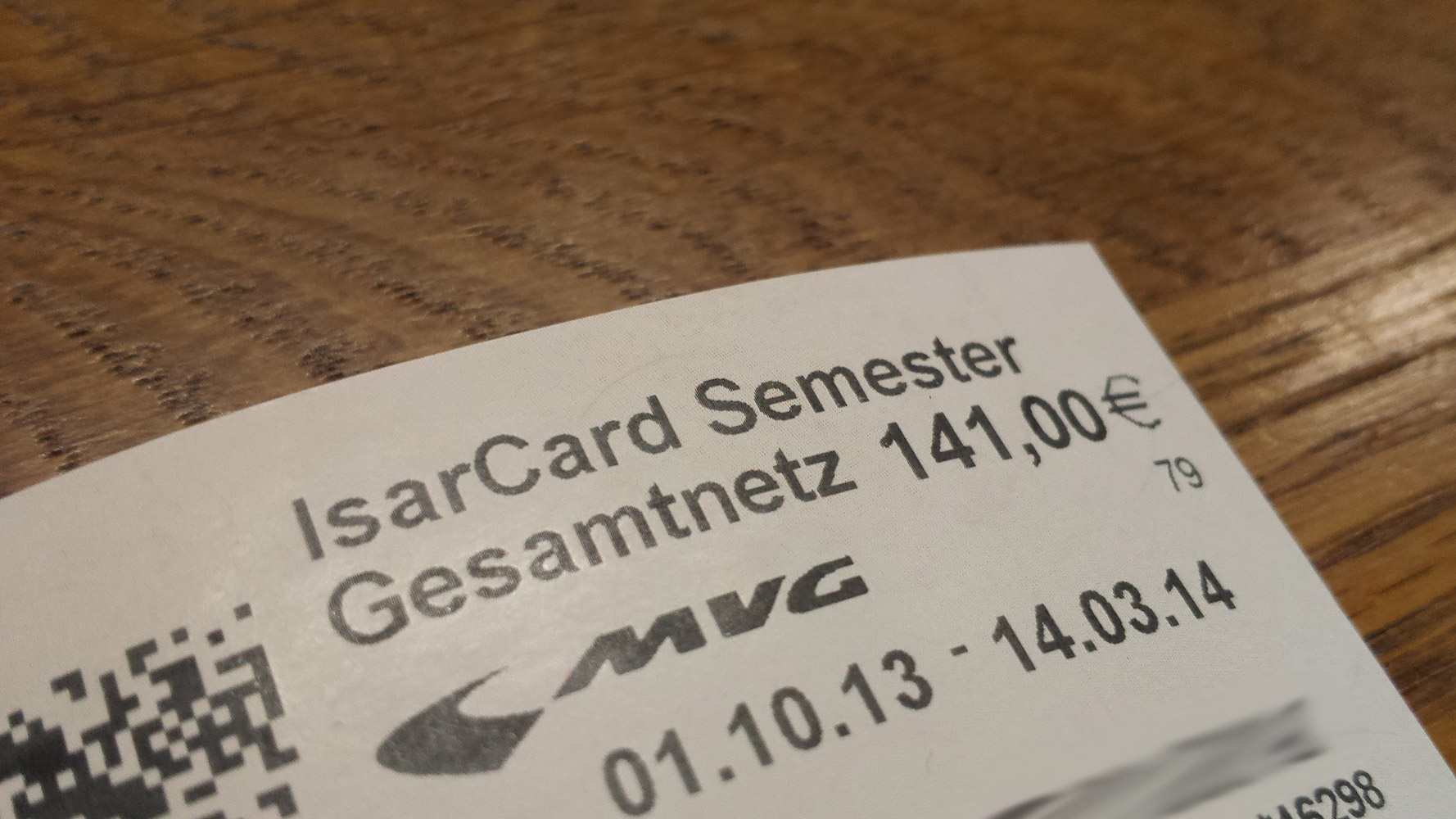 IsarCard Semester - Semesterticket 2013/14